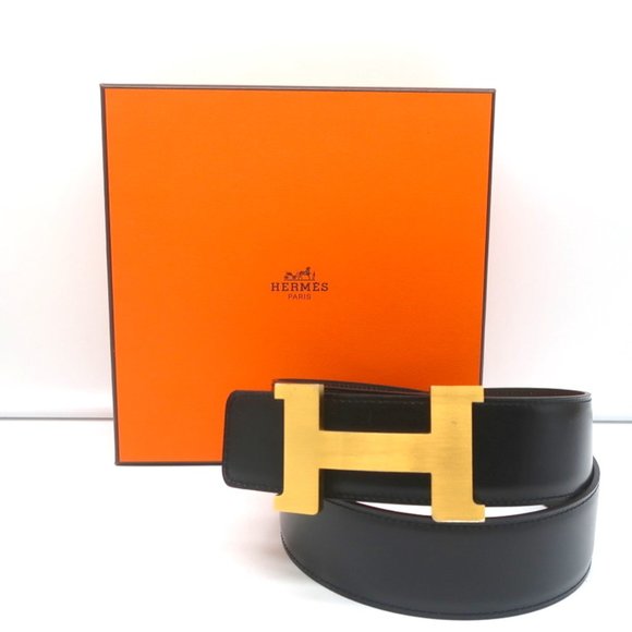 Hermes Accessories - HERMES CONSTANCE 42MM REVERSIBLE LEATHER BELT BLACK/CHOCOLATE BROWN SIZE 85 NEW